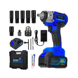 Parafusadeira Furadeira de Impacto 48v Recarregável 2 Baterias 2000mah Exbom - 2