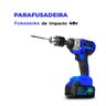 Parafusadeira Furadeira de Impacto 48v Recarregável 2 Baterias 2000mah Exbom - 5