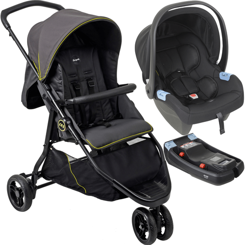 Carrinho de Bebe Bebe Conforto Base Burigotto Cr3 Gray Neon