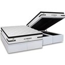 Ver imagem 1 de Cama Box Baú Queen: Colchão Molas Masterpocket Ensacadas Plumatex Liz Premium D33 + Base Crc