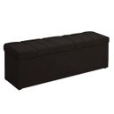Ver imagem 1 de Calçadeira Baú King Kiara 190cm Suede Preto - D A Decor