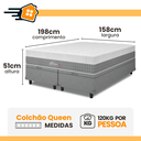 Ver imagem 6 de Cama Box Baú Casal Colchão Casal Queen Silver Molas Ensacadas 158x198x28cm