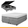 Cama Box Baú Casal Colchão Casal Queen Silver Molas Ensacadas 158x198x28cm - 2