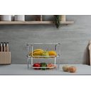 Ver imagem 3 de Fruteira Tipo Cesto Organizador Empilhável Aramado - Schmitt:preto Fosco