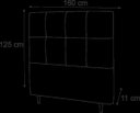 Ver imagem 2 de Cabeceira Queen Poliana 160 CM Suede Marrom - D A Decor