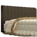 Ver imagem 1 de Cabeceira Queen Kiara 160 CM Suede Marrom - D A Decor