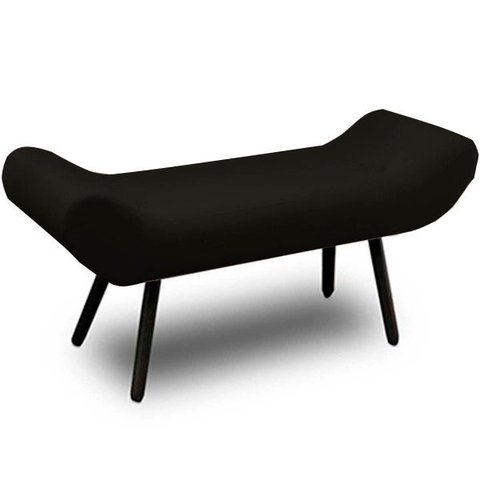 Recamier Áustria 120cm Suede Preto - D A Decor