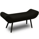Ver imagem 1 de Recamier Áustria 120cm Suede Preto - D A Decor