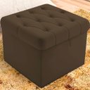 Ver imagem 1 de Puff Baú Malli 40x50x50 Suede Marrom - D A Decor