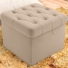 Puff Baú Malli 40x50x50 Suede Bege - D A Decor - 1