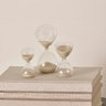 Conjunto de Ampulhetas Decorativa em Vidro Areia Branca Mart 18336 - 5
