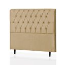 Ver imagem 1 de Cabeceira Casal Paris 140 CM Suede Marfim - D A Decor