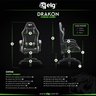 Cadeira Gamer Drakon com Ajuste de Altura, Encosto Reclinavel e Braços Articulados Preto e Cinza - 7