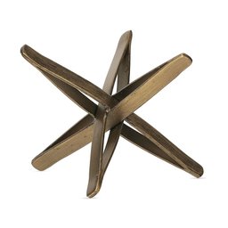 Escultura Estrela 3d em Metal Mart Grande:cobre - 1