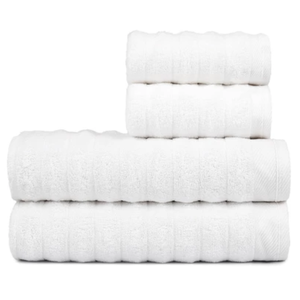 Kit 2 Toalhas de Banho + 2 Toalhas de Rosto Aura Atlântica 75x1,50 Cor:branco Off White