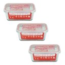 Ver imagem 5 de Conjunto Vasilhas Vidro P Guardar Alimentos Geladeira 330ml