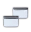 Ver imagem 2 de conj 2 Porta Mantimentos Cristal 0,5L - 10,5X10,5X7,5cm PLASVALE 51742