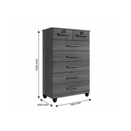 Comoda New Barcelona 7 Gavetas Benetil Cinamomo - 3