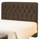 Ver imagem 1 de Cabeceira Queen Bolivia 160 CM Suede Marrom - D A Decor