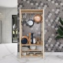 Ver imagem 2 de Kit 2 Armario Closet Aberto Organizador Madeira Pinus MUEBLES DESIGN Arara Multiuso