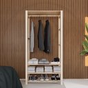 Ver imagem 7 de Kit 2 Armario Closet Aberto Organizador Madeira Pinus MUEBLES DESIGN Arara Multiuso