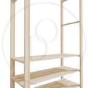 Ver mais imagens de Kit 2 Armario Closet Aberto Organizador Madeira Pinus MUEBLES DESIGN Arara Multiuso