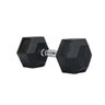 Dumbbell - Halter Sextavado Emborrachado com Pegada Cromada de 25 kg - Rae Fitness - 1