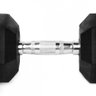 Dumbbell - Halter Sextavado Emborrachado com Pegada Cromada de 25 kg - Rae Fitness - 3