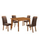 Ver imagem 2 de Mesa de Jantar Liz 120cm Tampo MDF Laminado Canto Copo com 4 Cadeiras Lorena