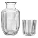 Ver imagem 5 de Garrafa Lyor 500ml Moringa Vidro Cristal Sortido com Copo Tampa 145ml Água Bebidas