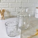 Ver imagem 4 de Garrafa Lyor 500ml Moringa Vidro Cristal Sortido com Copo Tampa 145ml Água Bebidas