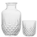 Ver imagem 3 de Garrafa Lyor 500ml Moringa Vidro Cristal Sortido com Copo Tampa 145ml Água Bebidas