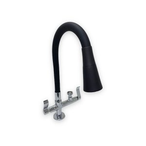 Torneira Flexivel de Mesa Samer Metais com Saída para Maquina de Lavar Louça e Roupa Tubo Dois Jatos