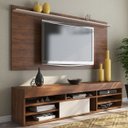 Ver imagem 1 de Rack com Painel para TV até 55 Polegadas 1 Porta Jhon Seda/Off White - Viero Móveis