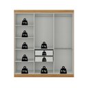 Ver imagem 5 de Guarda-Roupa Casal 6 Portas 2 Gavetas Paris Bege/Cinamomo/Off White