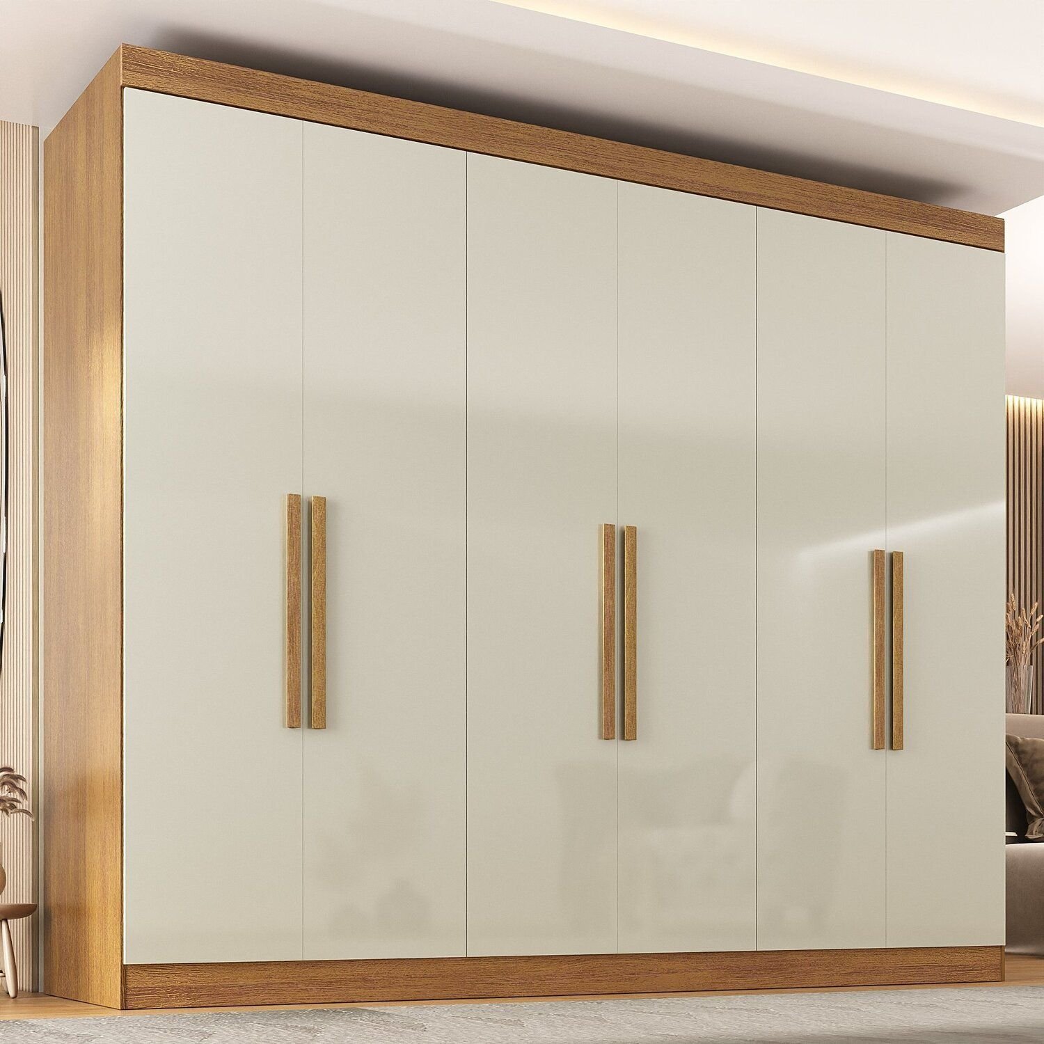 Guarda-Roupa Casal 6 Portas 2 Gavetas Paris