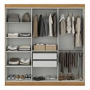 Ver imagem 7 de Guarda-Roupa Casal 6 Portas 2 Gavetas Paris Bege/Cinamomo/Off White