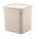 Ver imagem 4 de Kit Pia Cozinha Escorredor de Louça e Talheres Lixeira 4,7l Bege