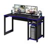 Mesa Gamer Dark para 3 Monitores Preto/azul - Pnr Móveis - 2