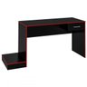 Mesa Gamer Stone Ideal para 2 Monitores Preto/vermelho - Pnr Móveis - 3