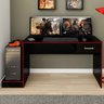 Mesa Gamer Stone Ideal para 2 Monitores Preto/vermelho - Pnr Móveis - 2