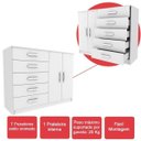 Ver imagem 2 de Cômoda 2 Portas 5 Gavetas Noruega 29100 Branco - Pnr Móveis
