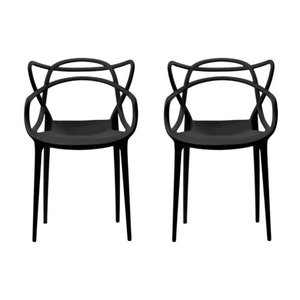 Kit 2 cadeiras Allegra Design Moderno em Polipropileno Empilhável – Para Sala, Cozinha e Escritório 