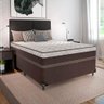 Cama Box Viúva Conjugada Molas Ensacadas Pocket - Marrom - 57x128x188cm - e-Shop Casa - 6