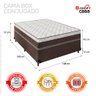 Cama Box Viúva Conjugada Molas Ensacadas Pocket - Marrom - 57x128x188cm - e-Shop Casa - 2