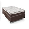 Cama Box Viúva Conjugada Molas Ensacadas Pocket - Marrom - 57x128x188cm - e-Shop Casa - 1