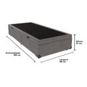 Ver imagem 3 de Base Box com Baú Solteiro Bege de Madeira 88cm Kazamix Cinza
