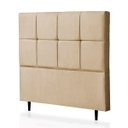 Ver imagem 1 de Cabeceira Casal Poliana 140 CM Suede Marfim - D A Decor