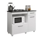 Ver imagem 7 de Balcão para Cooktop 5 Bocas 2 Portas 1 Gaveta Violeta Kaiki Móveis Branco