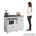 Ver imagem 5 de Balcão para Cooktop 5 Bocas 2 Portas 1 Gaveta Violeta Kaiki Móveis Branco